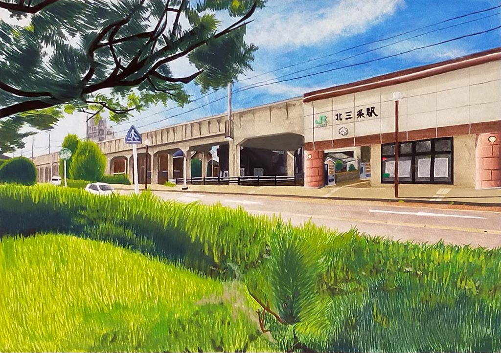 「私の通学路」第三中学校　２年　飯塚　きあり